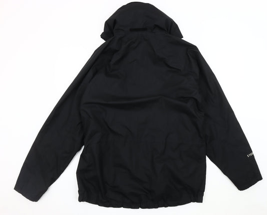 Peter Storm Men's Black Hooded Rain Coat, Size M