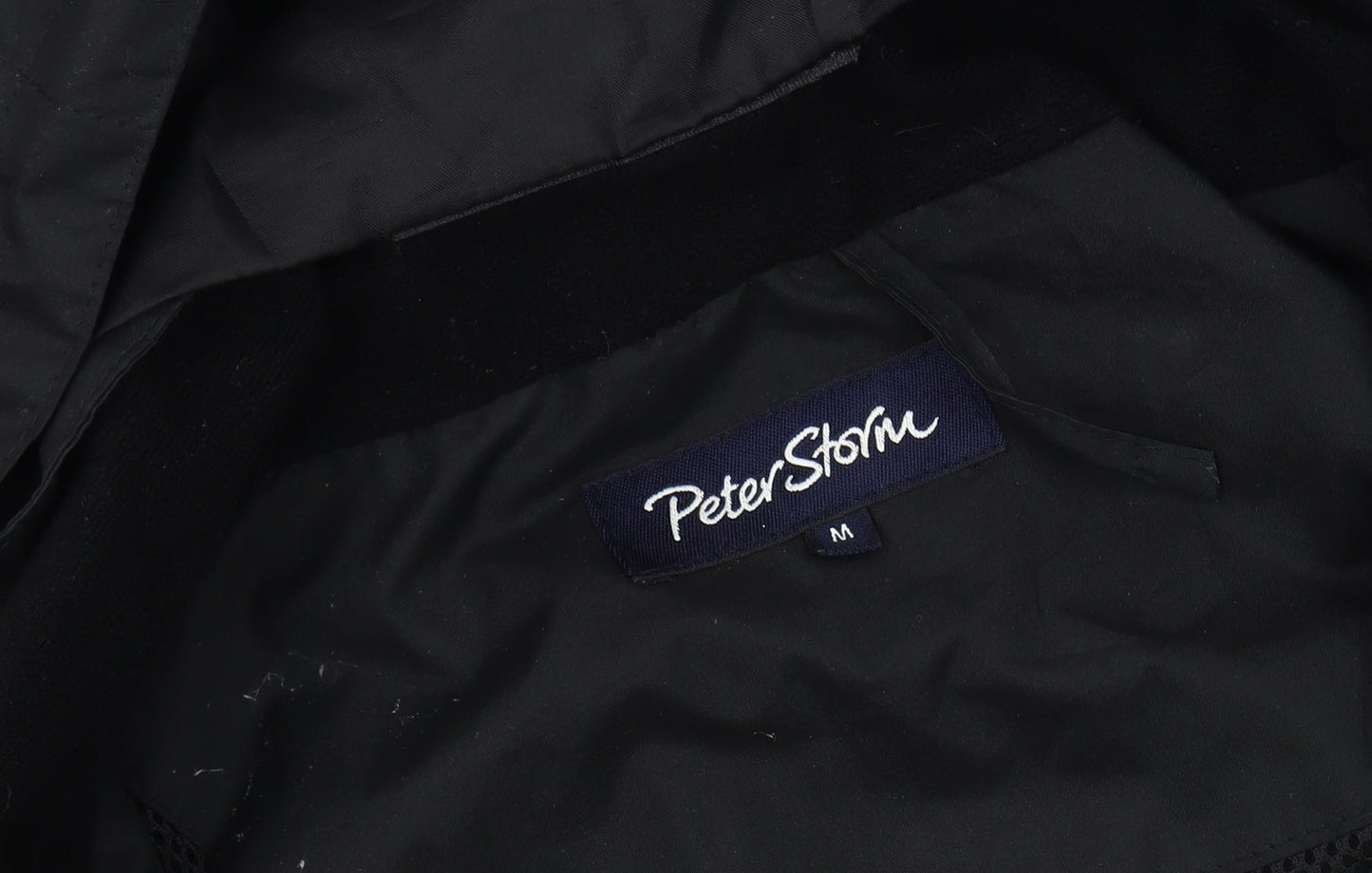 Peter Storm Men's Black Hooded Rain Coat, Size M