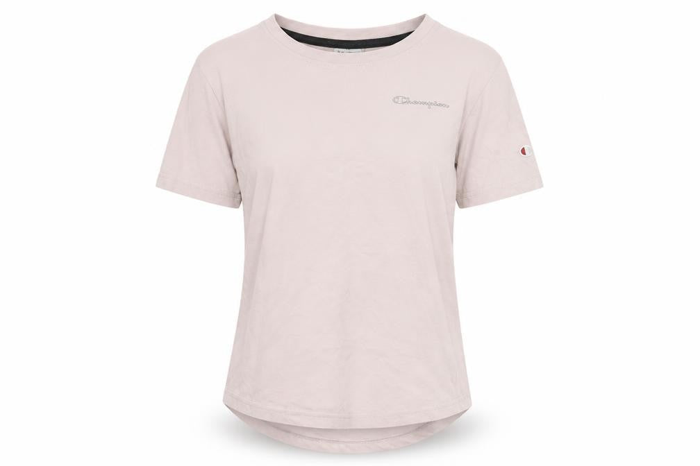 Womens UK Size M Champion Pink 100% Cotton T-Shirt