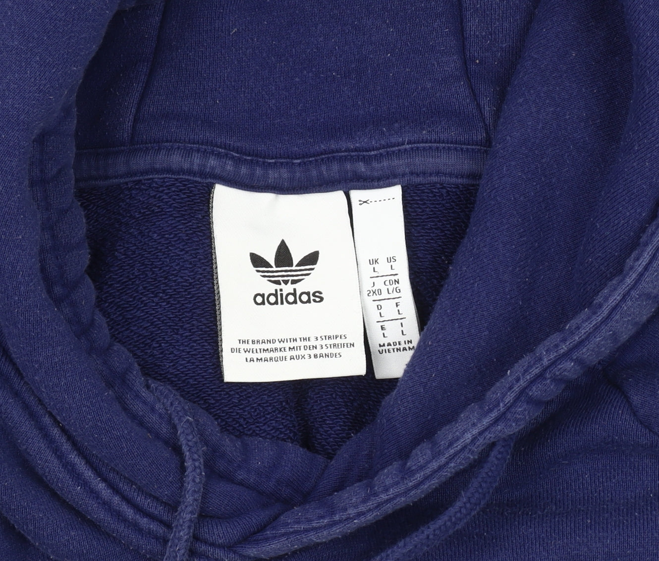 adidas Men's Blue Pullover Hoodie 2XL - Logo Graphic