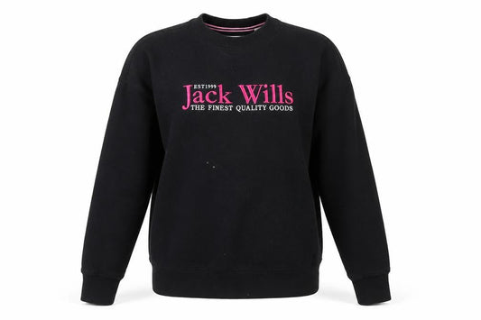 Womens UK 4 Regular Jack Wills Black Pullover Sweatshirt