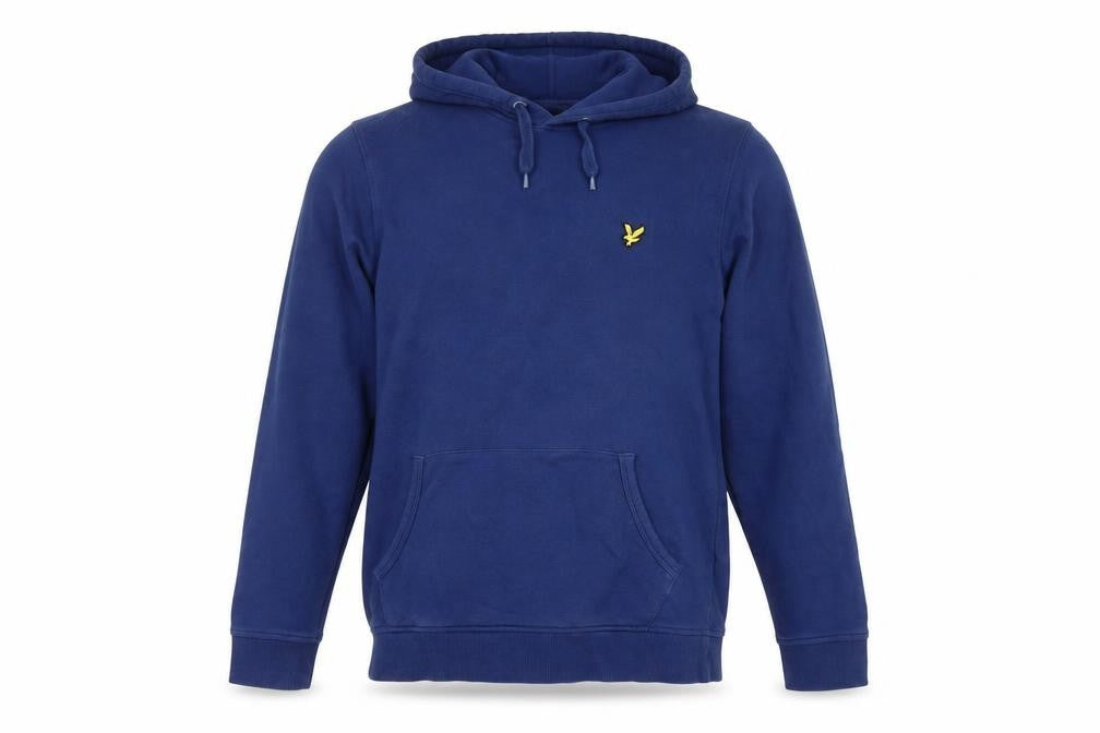 Mens UK S Regular Lyle & Scott Blue Pullover Hoodie