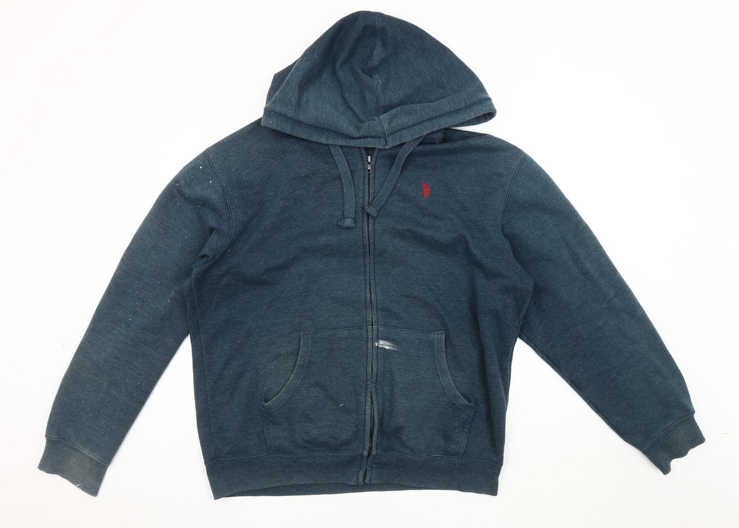 U.S. Polo Assn. Men's Blue Hooded Jacket M