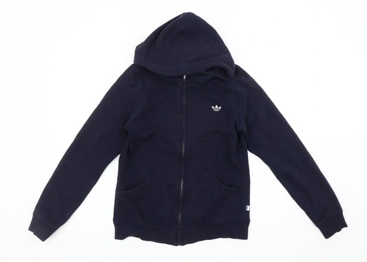 Adidas Women's Blue Hooded Jacket Size 12