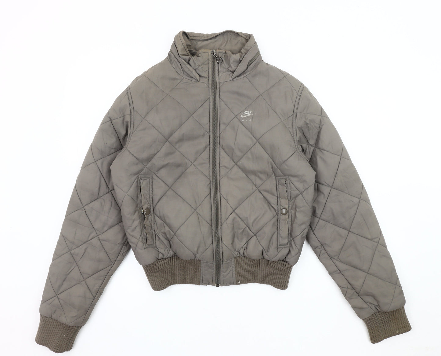 Nike Women's Grey Puffer Jacket Size S
