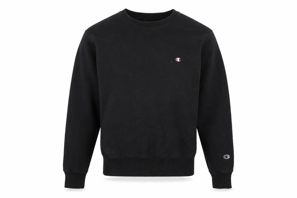 Mens UK S Regular Champion Black Pullover Sweatshirt