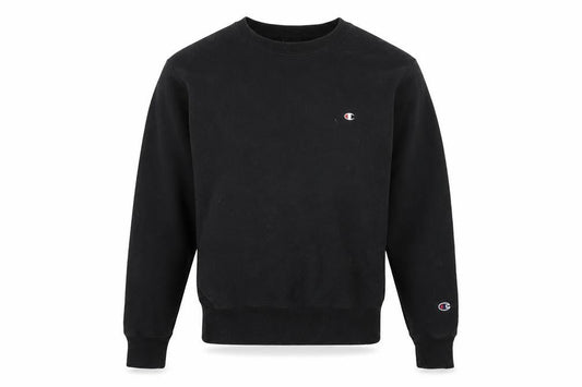 Mens UK S Regular Champion Black Pullover Sweatshirt