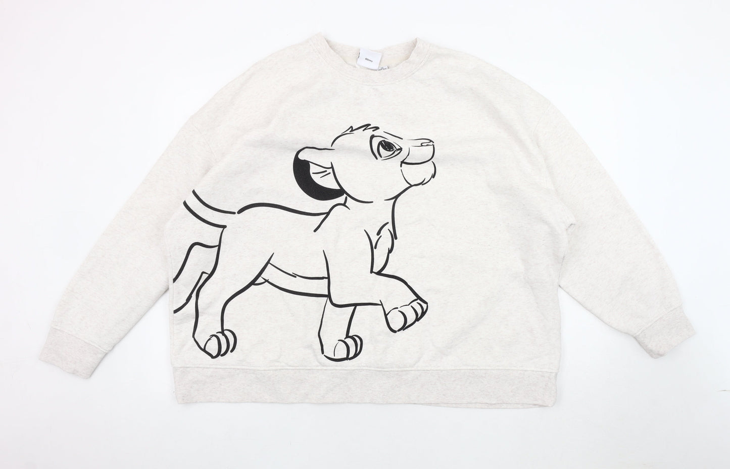 Disney Women's Beige Lion King Pullover Sweatshirt Size 10