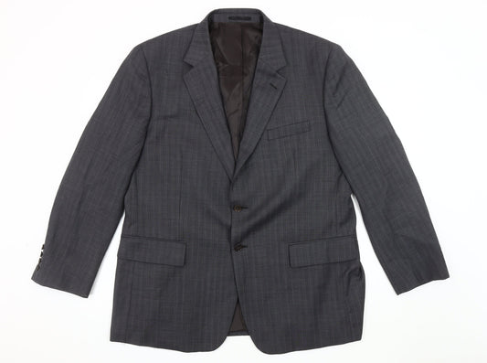 Brook Taverner Men's Grey 44S Wool Blazer - Business & Formal