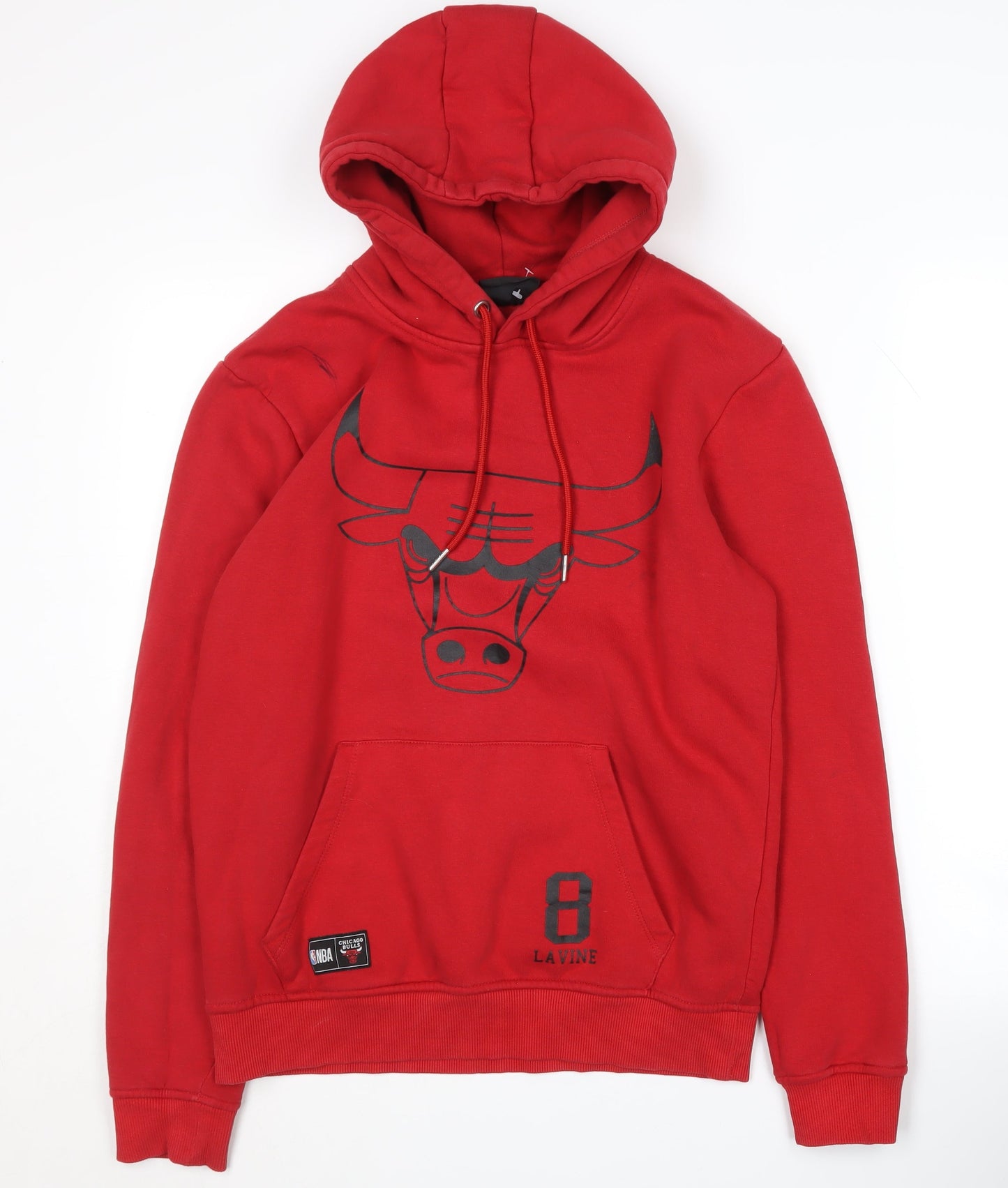 NBA Men's Red Hoodie - Size M, Pullover Style