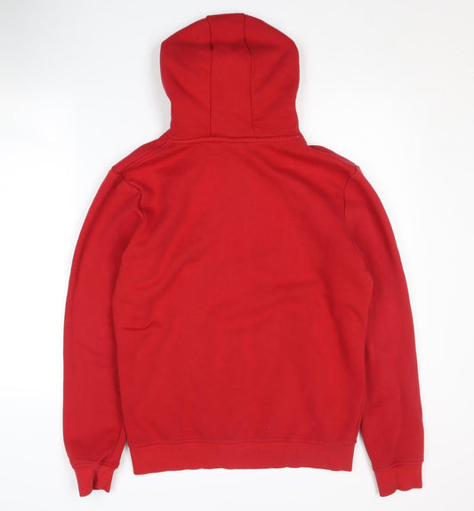 NBA Men's Red Hoodie - Size M, Pullover Style