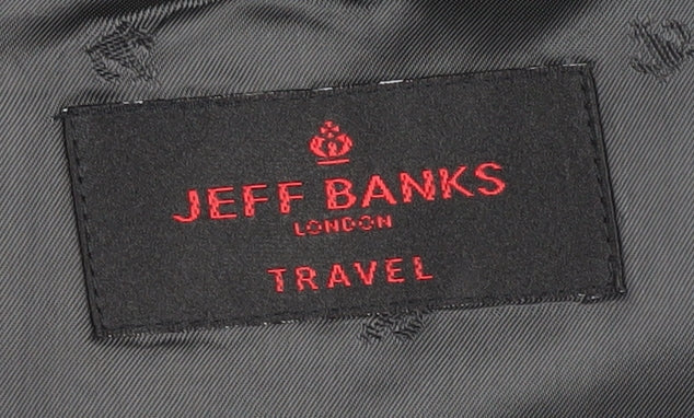 Jeff Banks Men's Black Regular Fit Wool Suit Jacket 42R