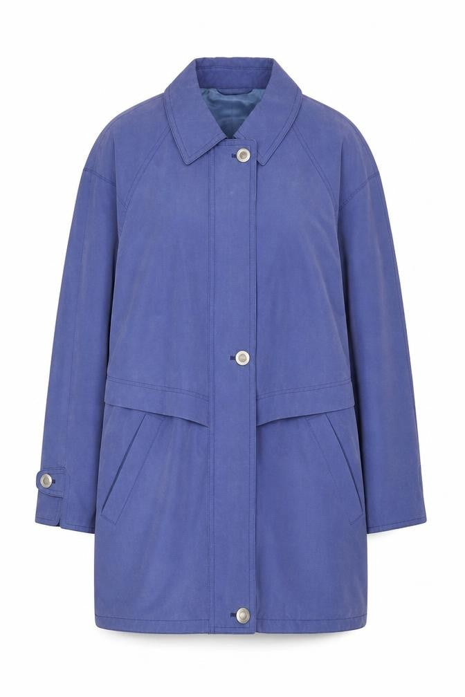Womens UK Size 12 Regular Austin Reed Blue Polyester Coat