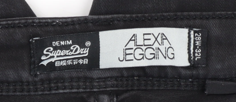 SuperDry Women's Black Alexia Jeggings - Size S, Slim Fit