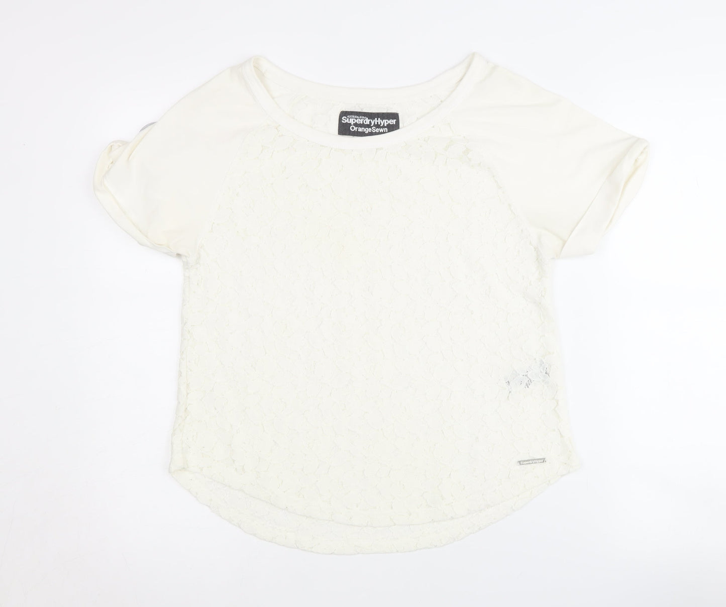 SuperdryHyper Women's Ivory XS T-Shirt Casual