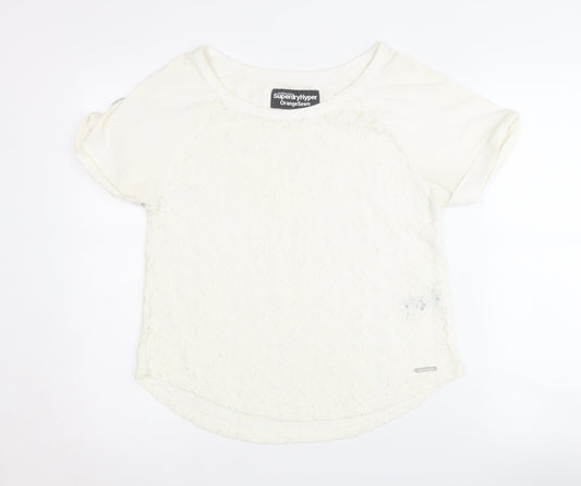SuperdryHyper Women's Ivory XS T-Shirt Casual