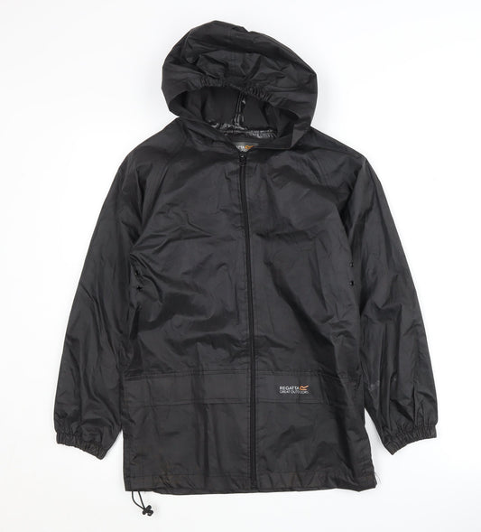 Regatta Boys Black Windbreaker Jacket 9-10 Years
