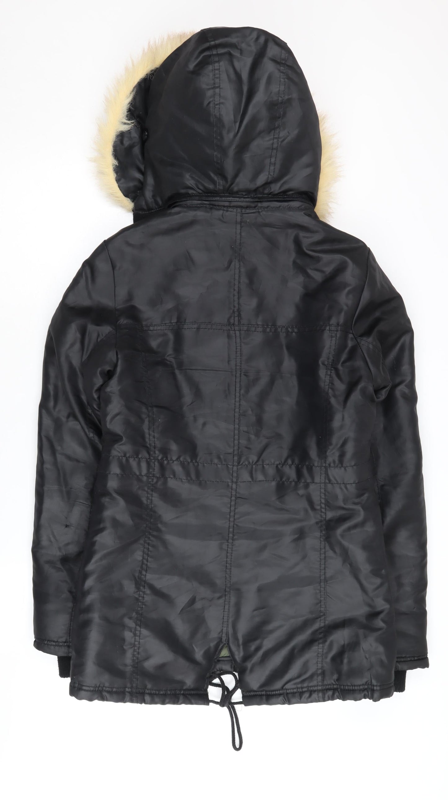 Roxy Women's Black Parka Jacket with Hood, Size S