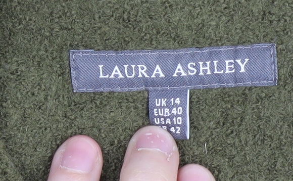 Laura Ashley Women's Green Sheath Dress UK 14