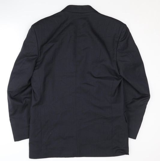 Crombie Men's Blue Blazer 38 Regular Wool