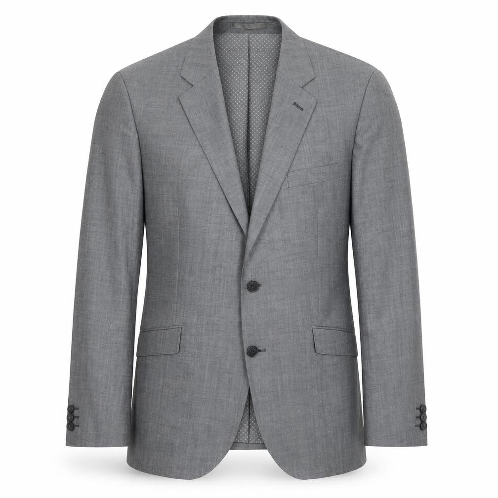 Mens 46 Chest Regular Jeff Banks Grey Two-Button Blazer