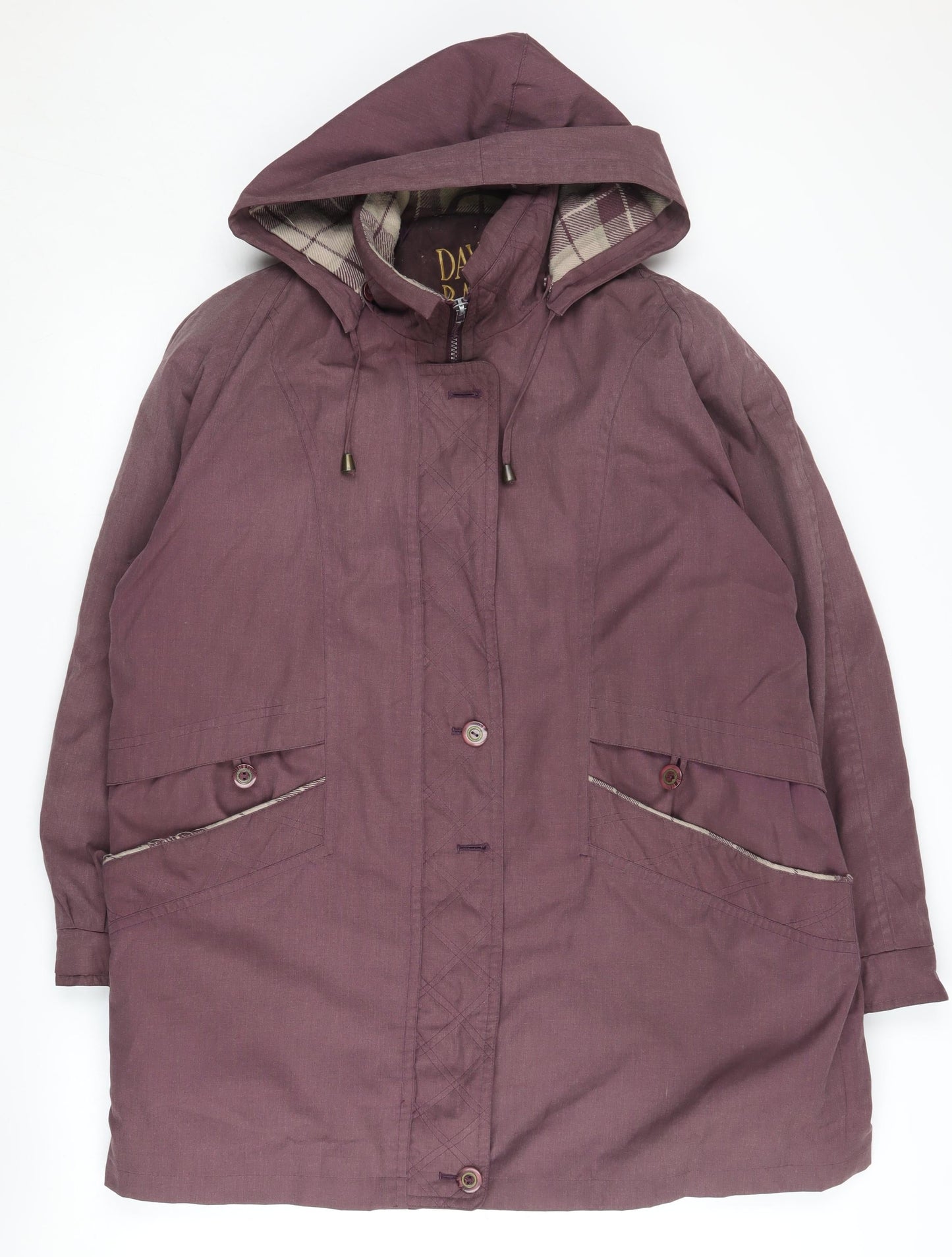 David Barry Women's Purple Parka Coat Size 20