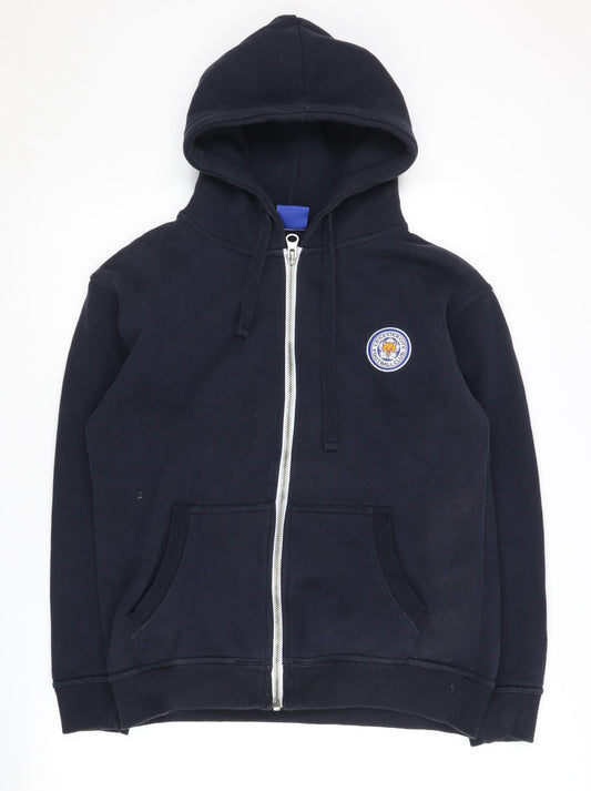Leicester City Men's Black Full Zip Hoodie S