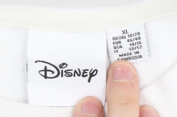 Disney Women's White Mickey Mouse XL Sweatshirt