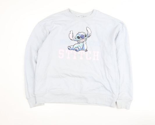 Disney Women’s Blue Stitch Sweatshirt XS Casual