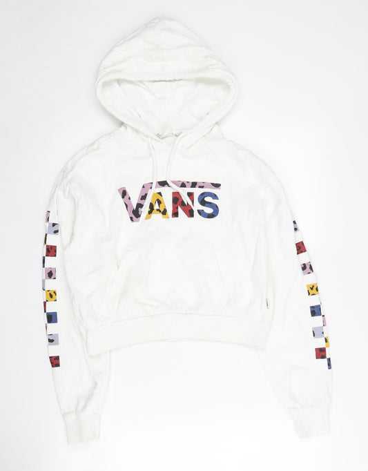 Vans Women’s XS White Pullover Hoodie with Logo