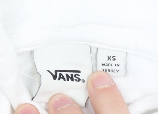 Vans Women’s XS White Pullover Hoodie with Logo