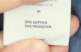 Weird Fish Men's Blue Medium Cotton Polyester T-Shirt