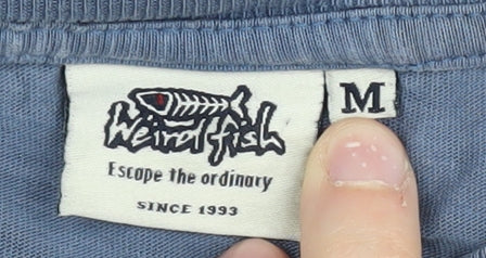 Weird Fish Men's Blue Medium Cotton Polyester T-Shirt