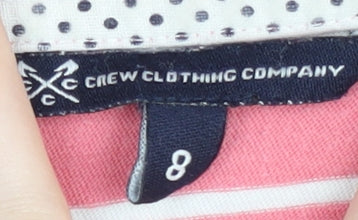 Crew Clothing Women's Pink Striped Size 8 Tunic Top