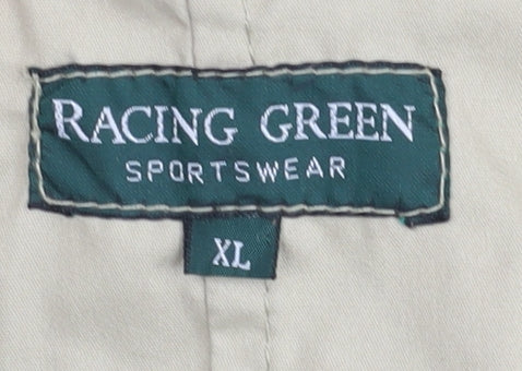 Racing Green Men's Beige Hooded Parka XL Casual Jacket
