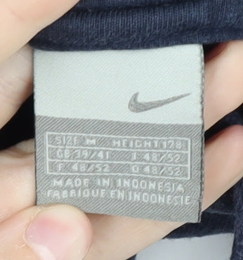 Nike Men's Blue Medium Pullover Hoodie with Logo