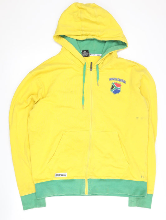 FIFA Men's Yellow XL Full Zip Hoodie with Hood