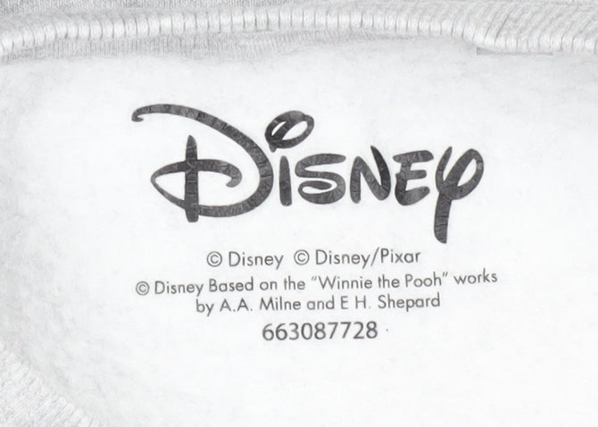 Disney Unisex Grey Sweatshirt M Mickey Mouse Logo Pullover