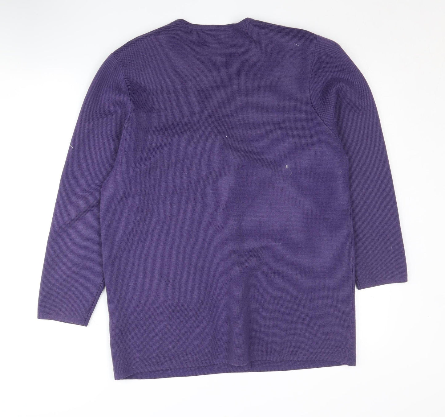 Eastex Women's Purple Medium Cardigan - V-Neck, Button