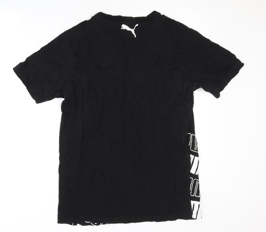 Puma Men's Black Graphic T-Shirt, Size L