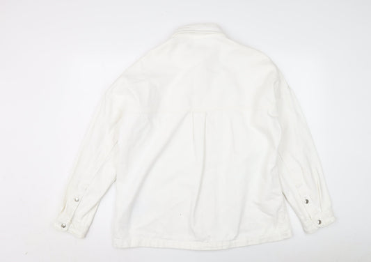Zara Men's White Cotton Basic Jacket XS