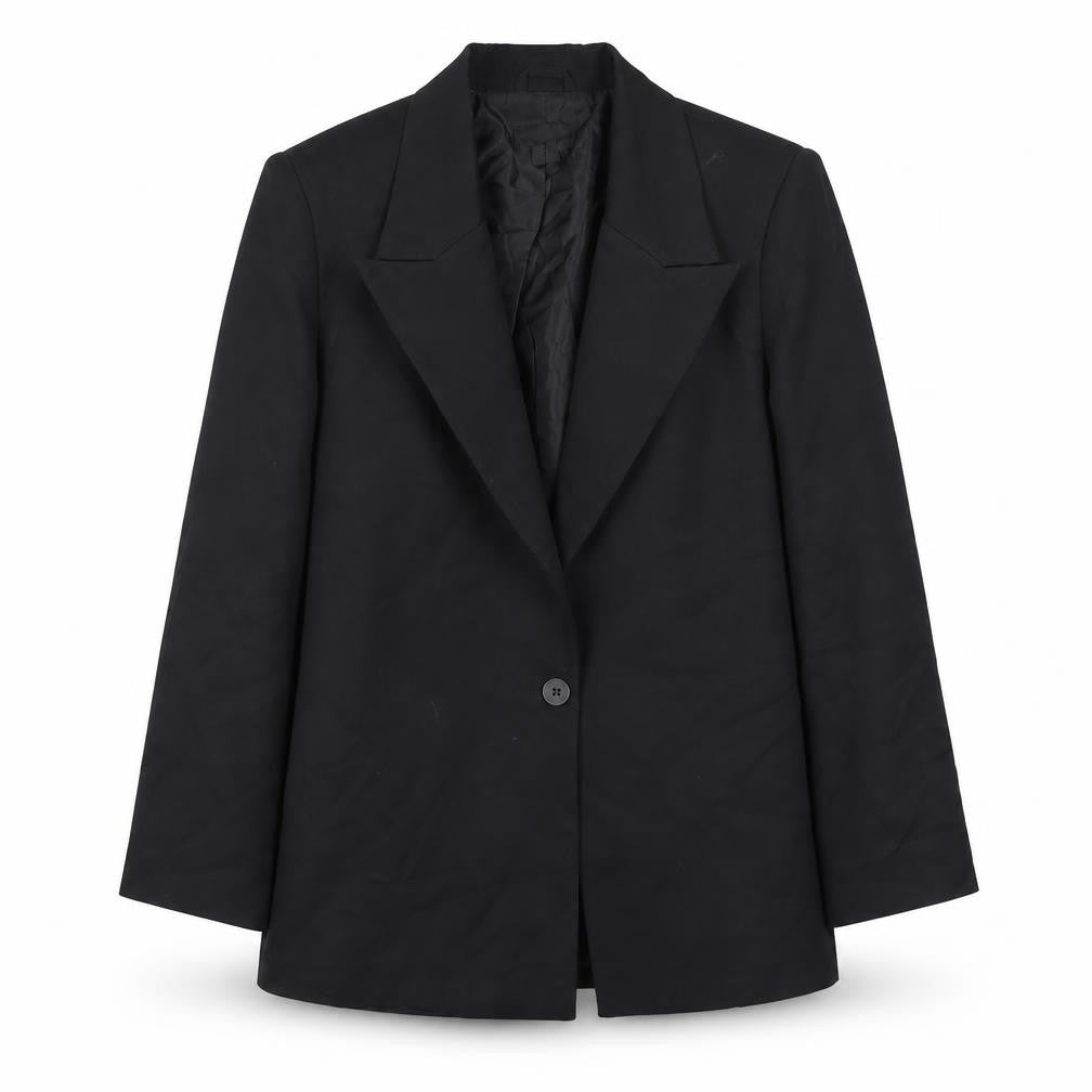 PRETTYLITTLETHING Women's Black Blazer Size 8