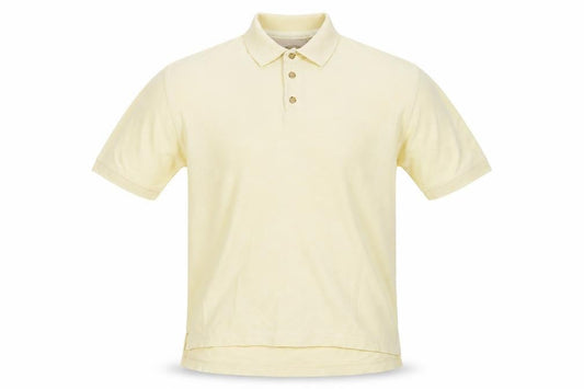 Joseph Abboud Men's Ivory Polo Shirt L Short Sleeve