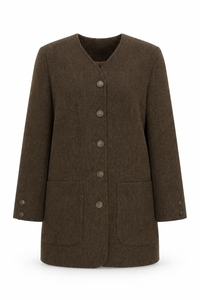 Gold by Michael H Women's Brown Wool Coat Size 12
