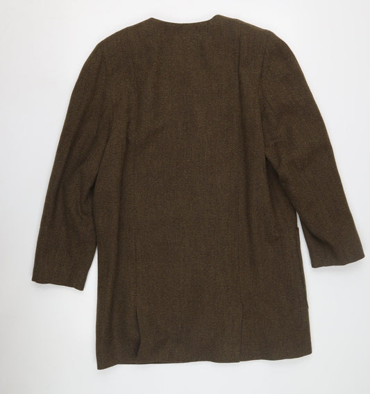 Gold by Michael H Women's Brown Wool Coat Size 12