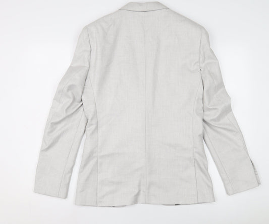River Island Men's Grey Slim Fit Blazer 36R