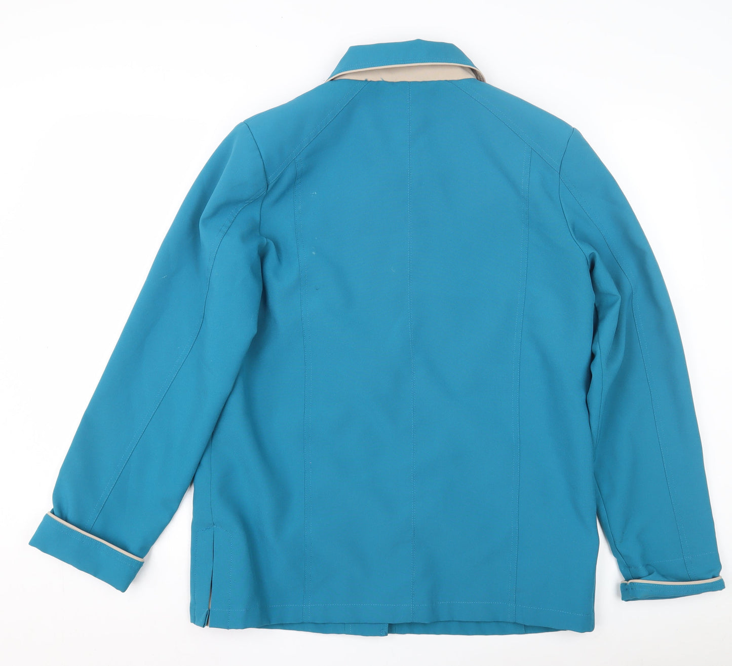 Finesse Women's Blue Basic Jacket, Size 10, Button