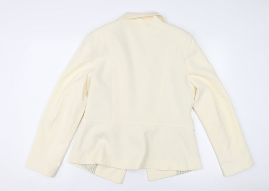 Michaela Louisa Women's Ivory Blazer, Size 12, Double-Breasted