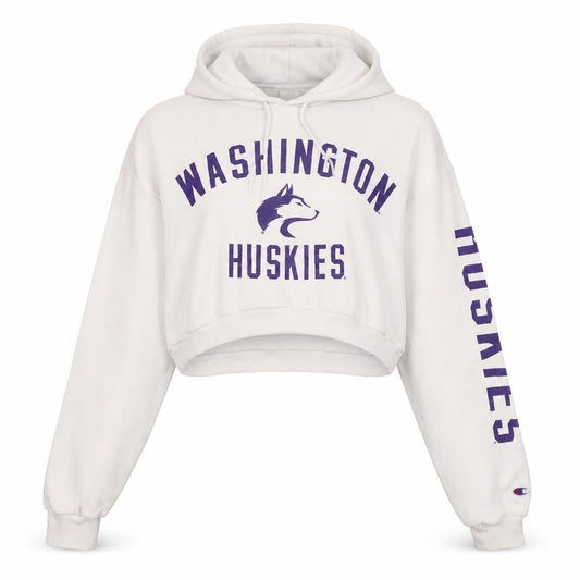 Womens UK S Regular Champion White Pullover Hoodie