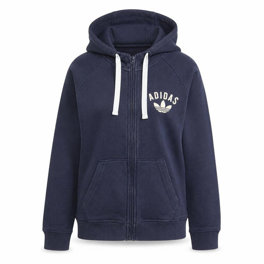 Womens UK S Regular adidas Blue Full Zip Hoodie